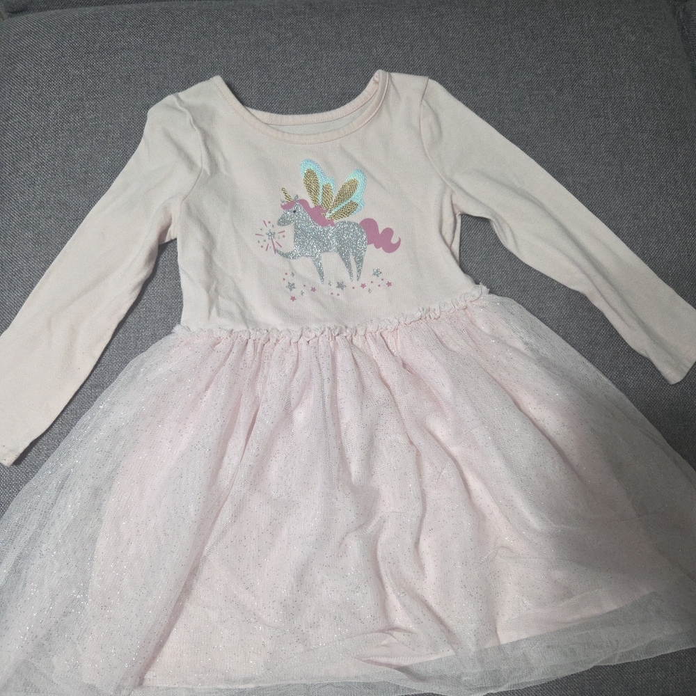Sparkly Unicorn Long Sleeve Dress